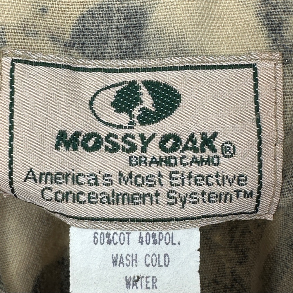 Men’s 3XL Mossy Oak Break Up Camouflage Bomber Jacket Vintage 80’s Camo - Picture 7 of 13